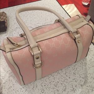 Authentic pink Gucci Boston bag